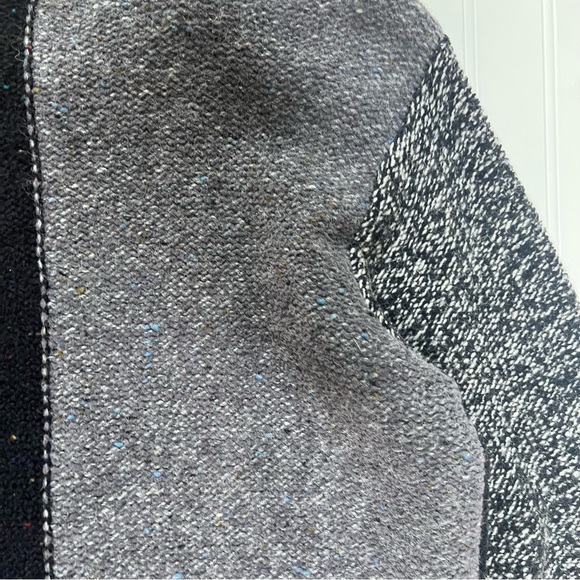 Susan Bristol Long Gray/ Black Patchwork Sweater/ Cardigan - Picture 10 of 15